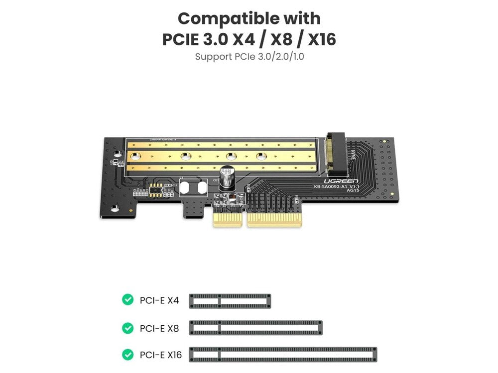 UGREEN CM302 70503 M.2 NVMe to PCI-E 3.0 x4 Express Card Adapter