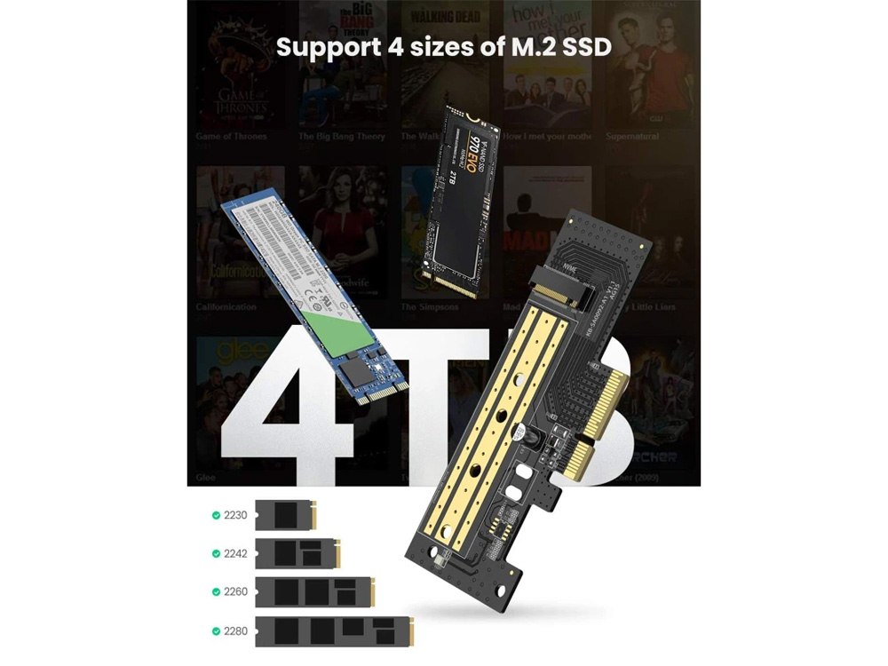 UGREEN CM302 70503 M.2 NVMe to PCI-E 3.0 x4 Express Card Adapter