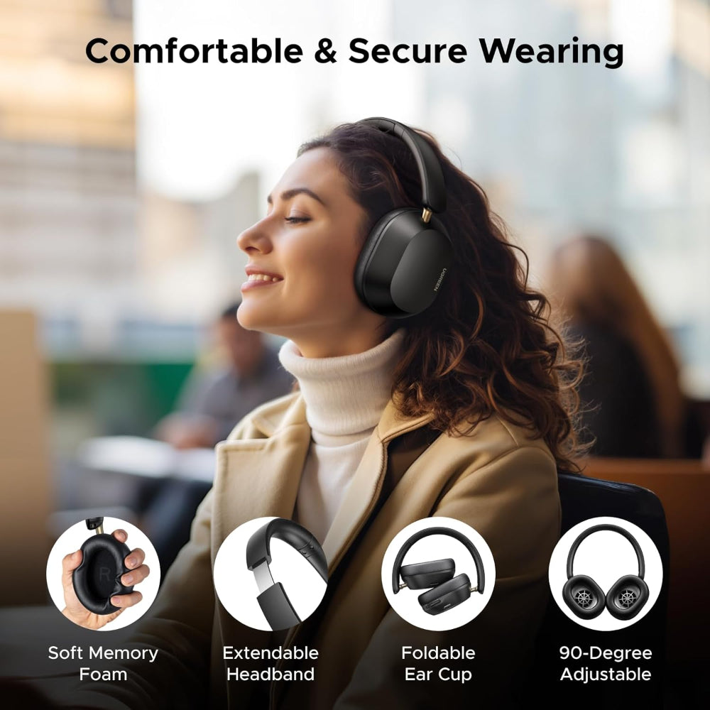 Ugreen HiTune Max5c Hybrid ANC Wireless Over-Ear Headphones Black