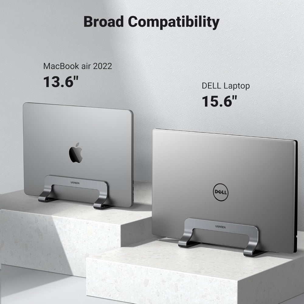 UGREEN Vertical Laptop Stand Adjustable Aluminum Dock Silver