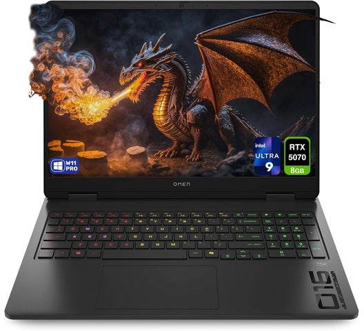 HP OMEN 16 Slim Gaming Laptop 16-an0075cl Intel Core Ultra 9 285H 32GB DDR5 RAM 1TB SSD 16" 2K 144Hz Display 8GB GDDR7 NVIDIA GeForce RTX 5070 Graphics