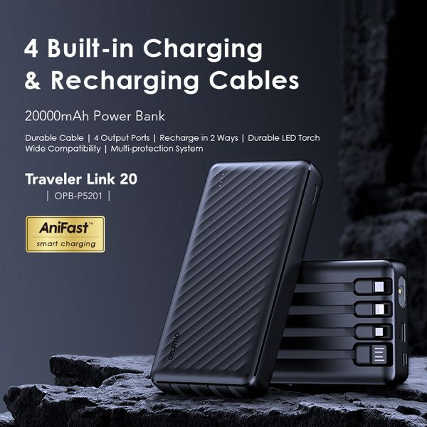 Oraimo Traveler Link 20 20000mAh 12W Power Bank OPB-P5201