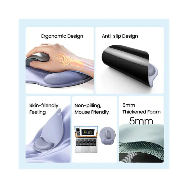 UGREEN LP668 25243 Ergonomic Mouse Pad Green 8.7 x 9.6 in