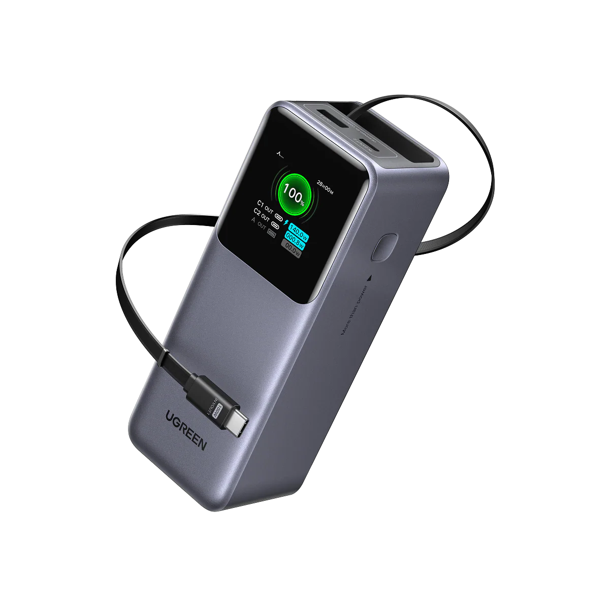 UGREEN PB726 55987B 20000mAh 165W Laptop Power Bank with Retractable Cable