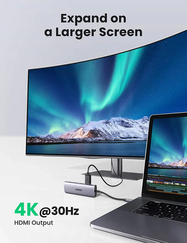 UGREEN CM511 20956A 6-in-1 USB-C Hub with 4K HDMI 3x USB-A 3.0 SD/TF