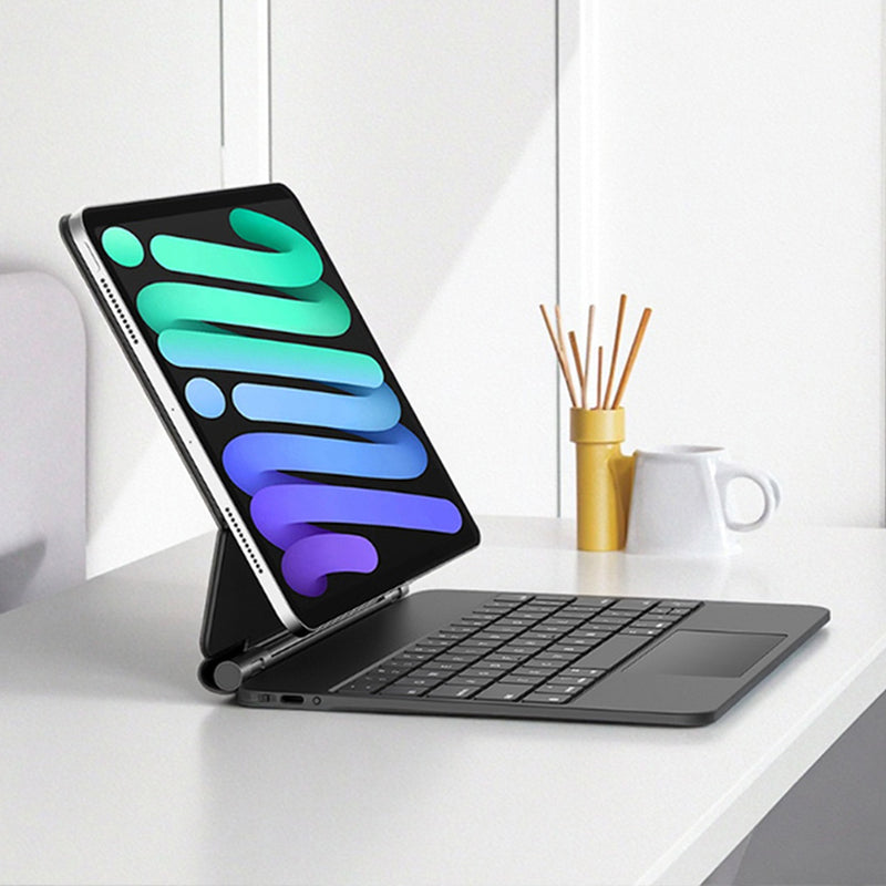 Wireless Magnetic Magic Keyboard Case for iPad Mini 7th Gen 8.3 Inch with Touchpad RGB Backlit