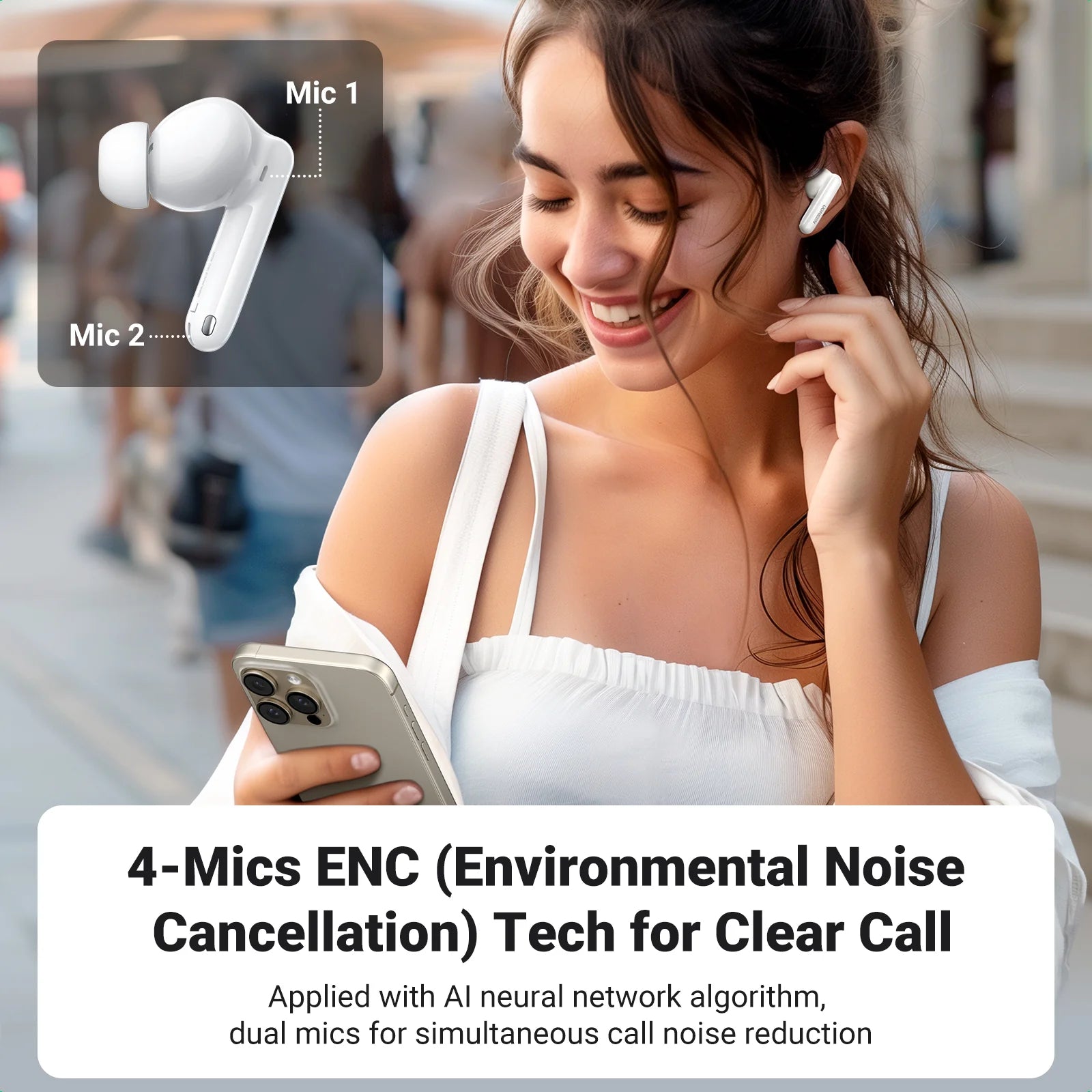 UGREEN HiTune T3 Pro Active Noise-Cancelling Wireless Earbuds
