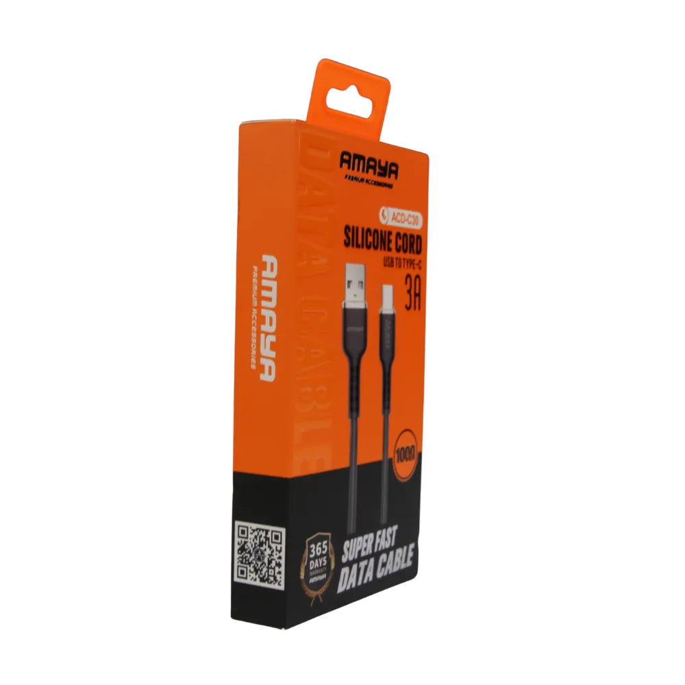 Cicada ACD-C30 3.3 ft Type-C Silicone Data Cable