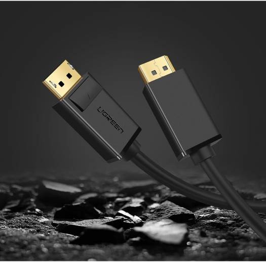 UGREEN DP102 10212 DisplayPort to DisplayPort 4K @60Hz Gold-Plated Connector 9.8 ft Cable Black