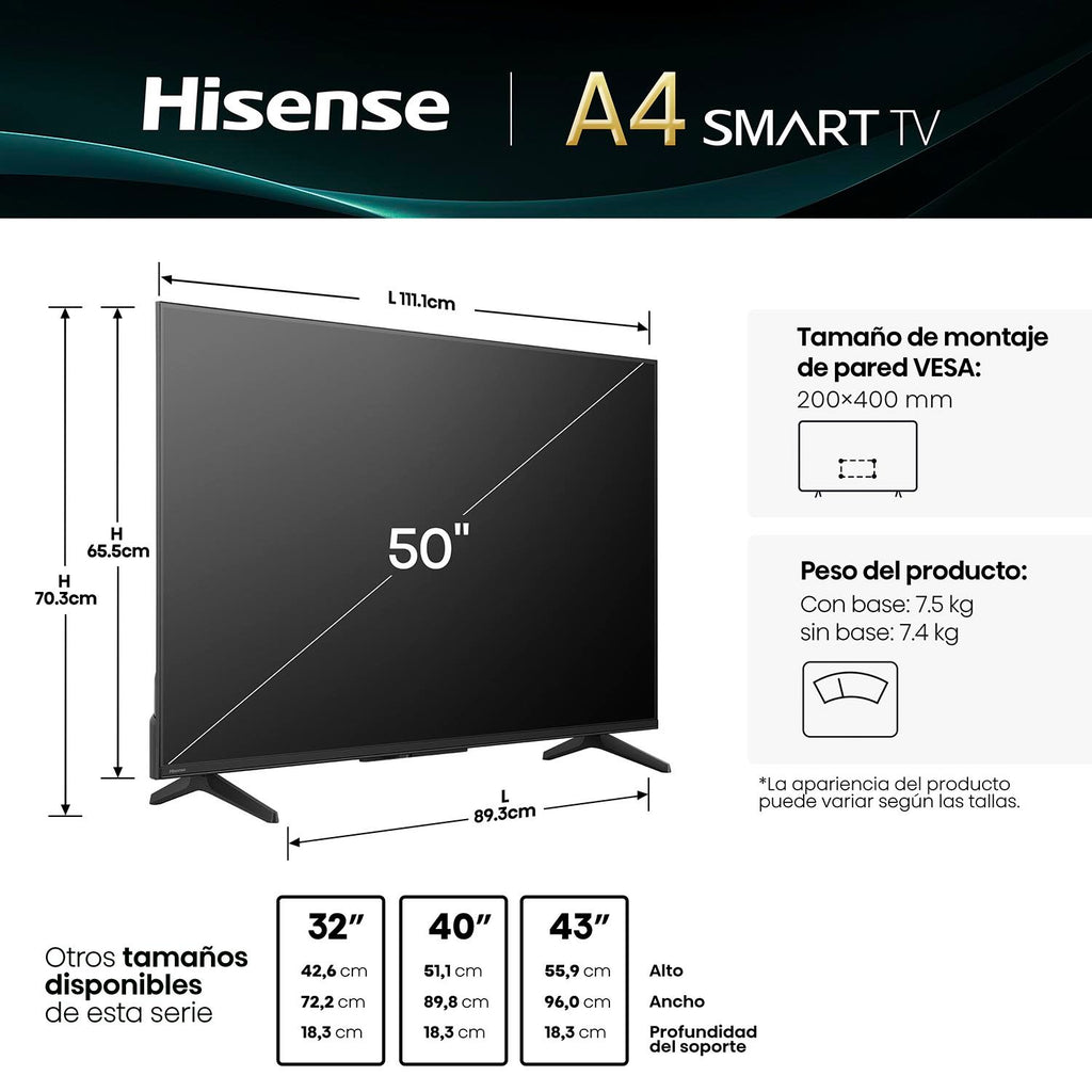 Hisense 50A4Q 50" Full HD VIDAA Smart TV