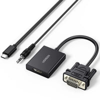 UGREEN CM513 50945 VGA Male to HDMI Female Converter 1080P 60Hz with USB-C Power and 3.5mm Audio