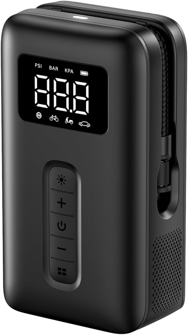 UGREEN CD259 40121 Cordless Portable Tire Inflator 150 PSI Auto-Off Air Pump with LED Light