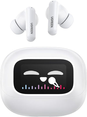 UGREEN EchoBuds Magic WS211 55137 Active Noise Cancelling Earbuds with Smart Touchscreen White