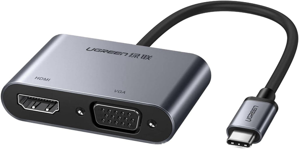 UGREEN CM162-50505 USB-C to HDMI VGA USB 3.0 Adapter with 100W PD Space Gray