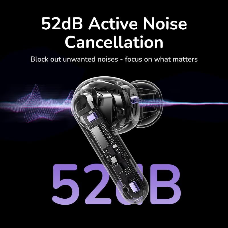 UGREEN EchoBuds Magic WS211 55137 Active Noise Cancelling Earbuds with Smart Touchscreen White