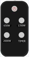 SCL SCL-PD20R 2000W Free Standing Heater Black/Silver