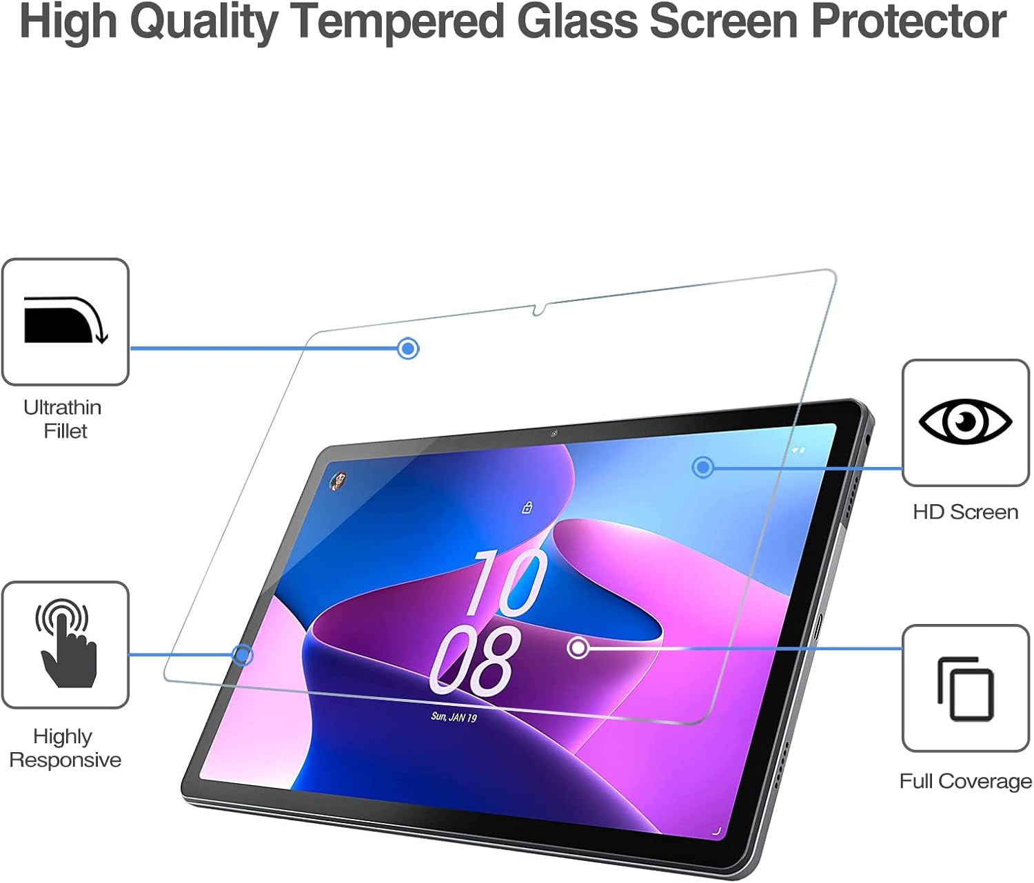 Lenovo Tab M10 Plus 10.6 Inch Tempered Glass Screen Protector