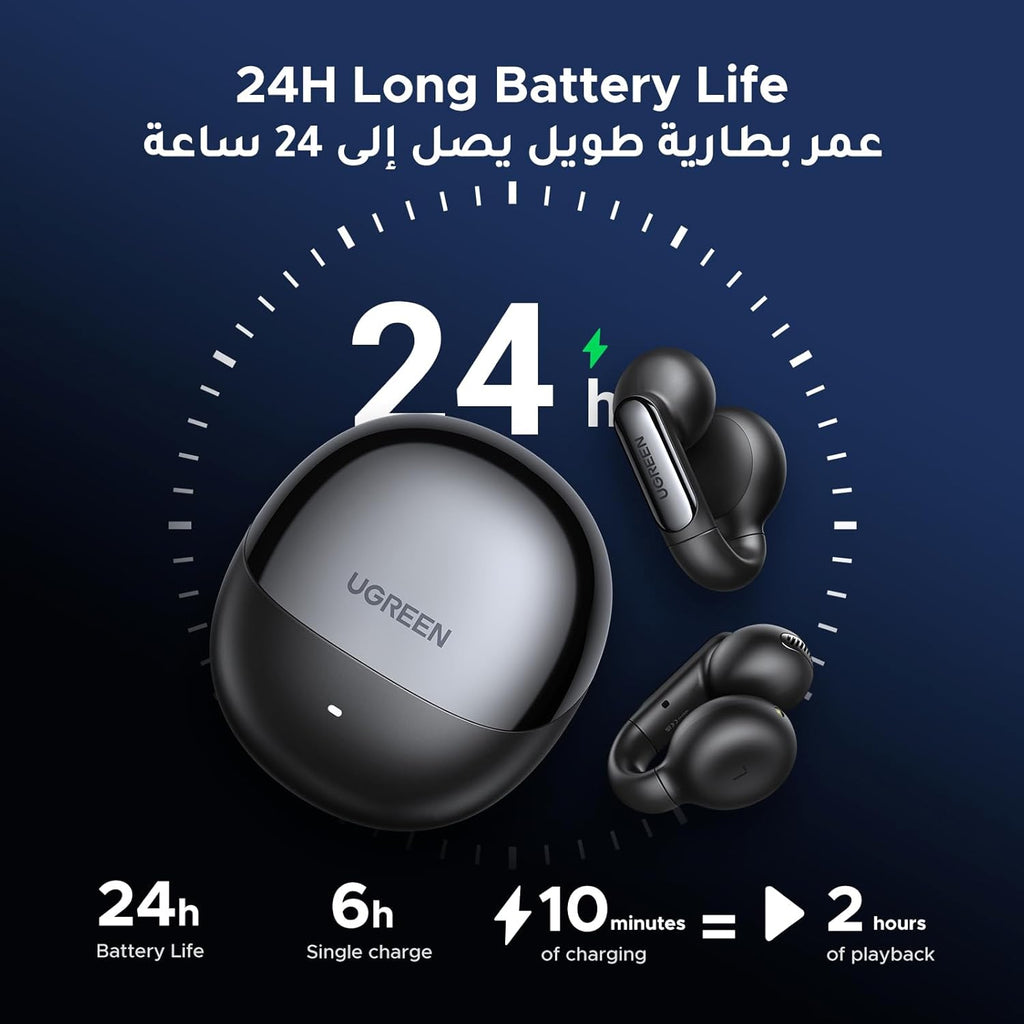 UGREEN HiTune S5 WS210 Open-Ear Wireless Earbuds with Noise Cancelling Black