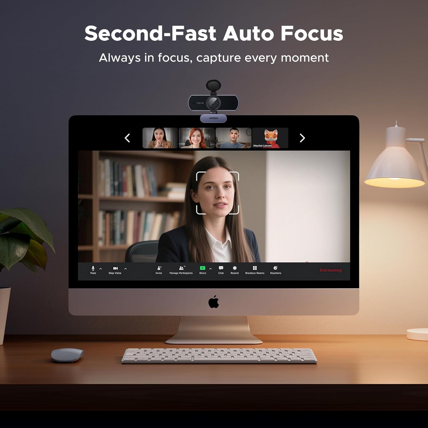 UGREEN CM831 65381 4K Webcam with Microphone and Privacy Cover