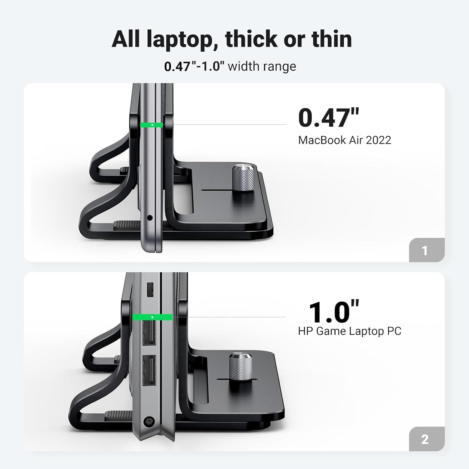 UGREEN 5007 Adjustable Width Vertical Laptop Stand