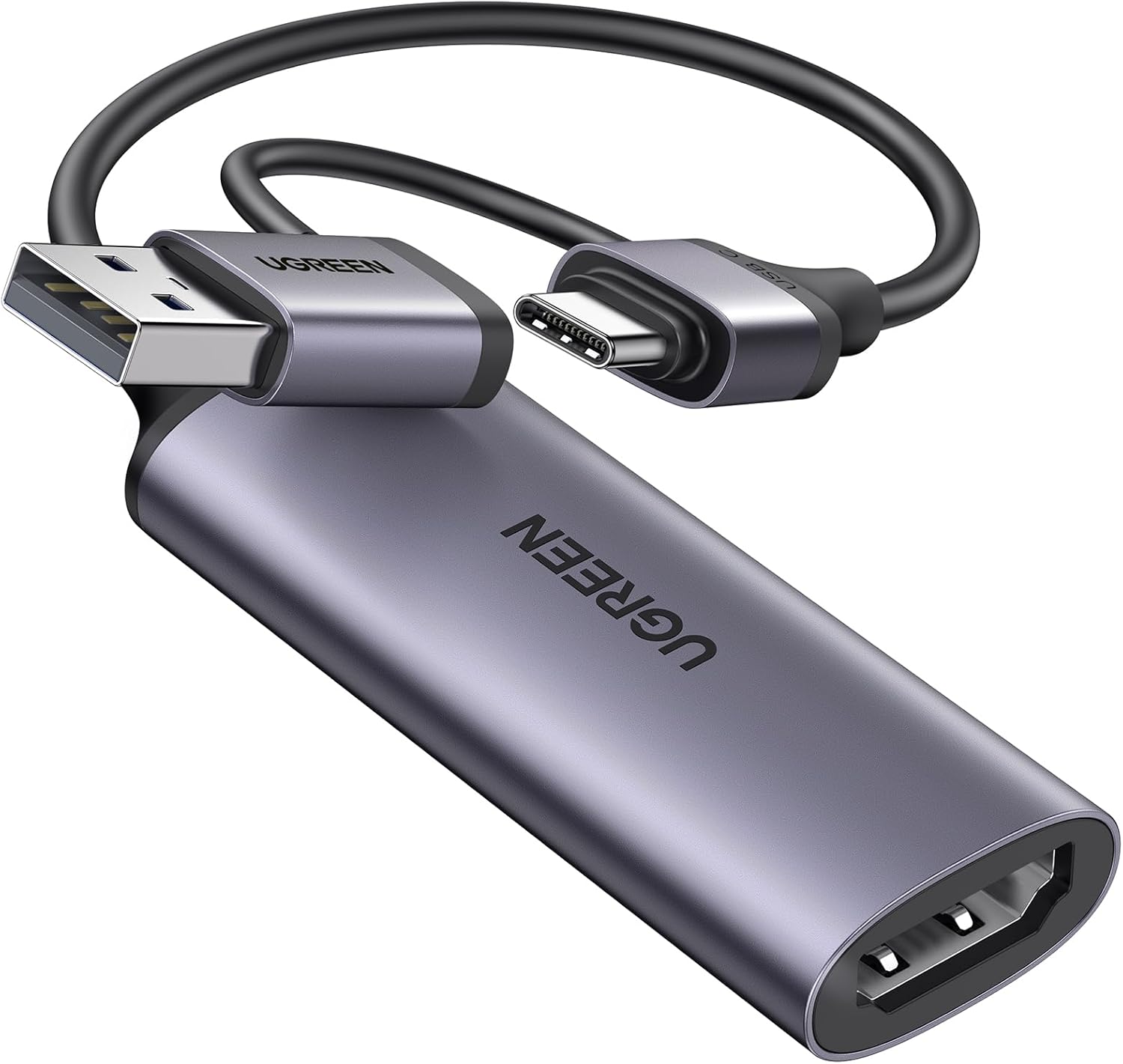 UGREEN CM716 25854 Full HD 1080P 60FPS Capture Card HDMI to USB A/Type C 4K Video Capture Card for Streaming