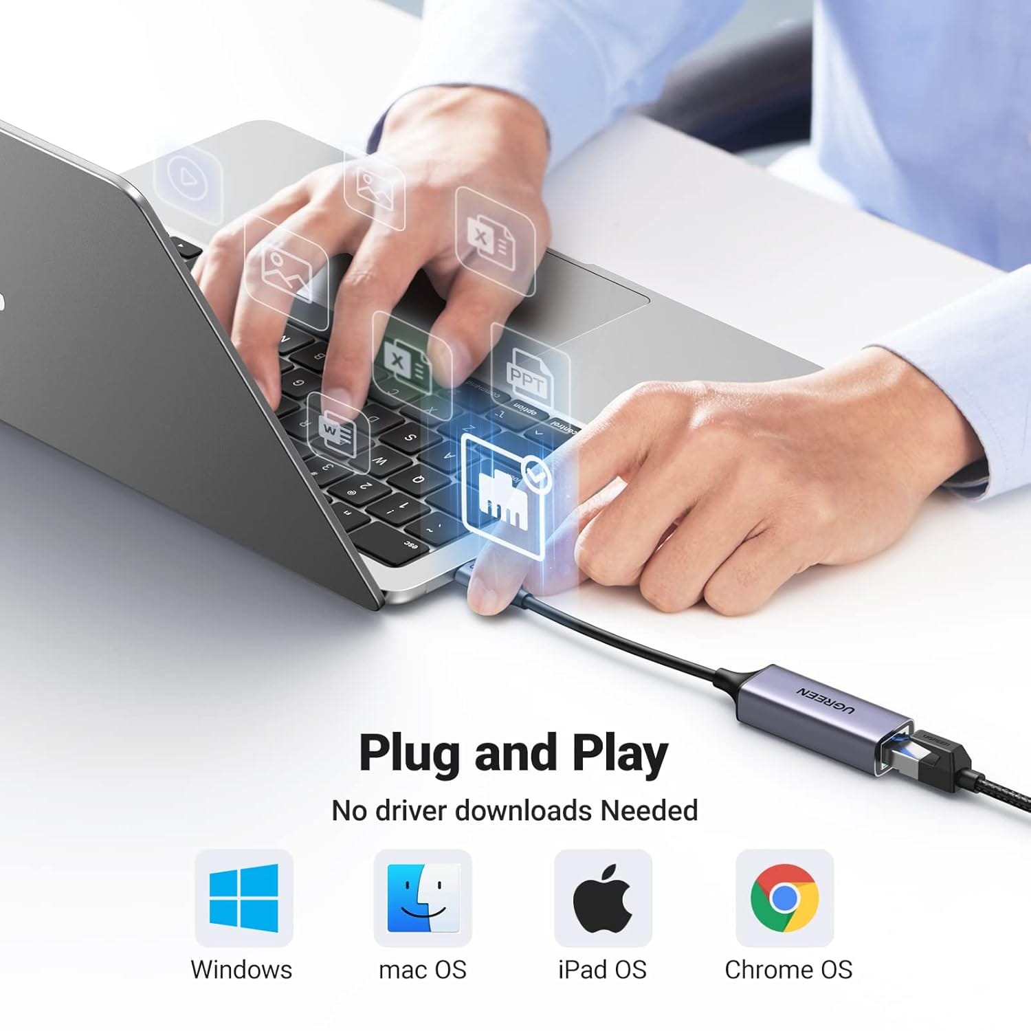 UGREEN CM199 USB-C 3.1 GEN1 to Gigabit Ethernet Adapter 50737