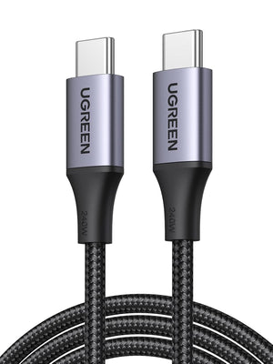 UGREEN US535 240W USB-C to USB-C Fast Charging Cable 6.6 ft Space Gray 90440
