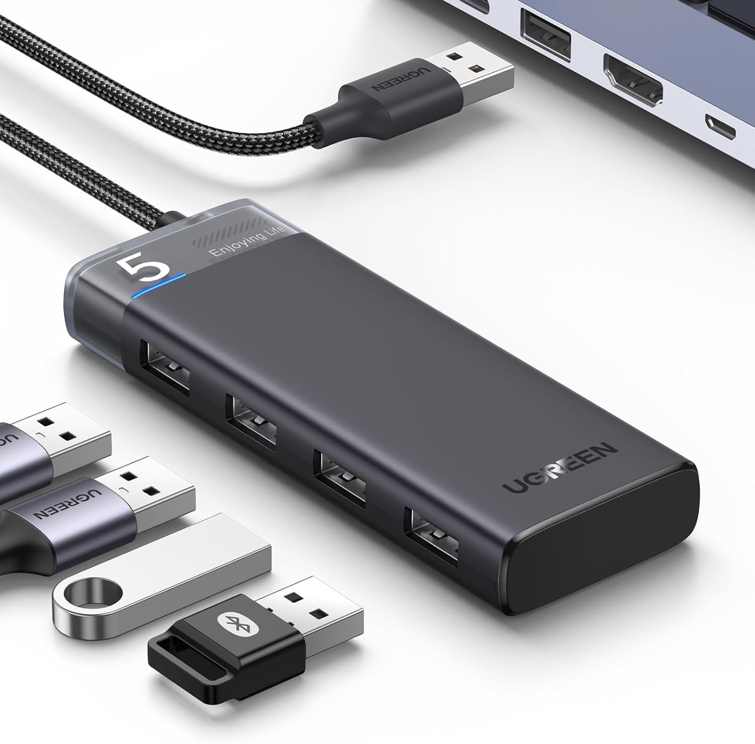 UGREEN CM219 15548 4-Port USB 3.0 Hub with USB-C Power Supply