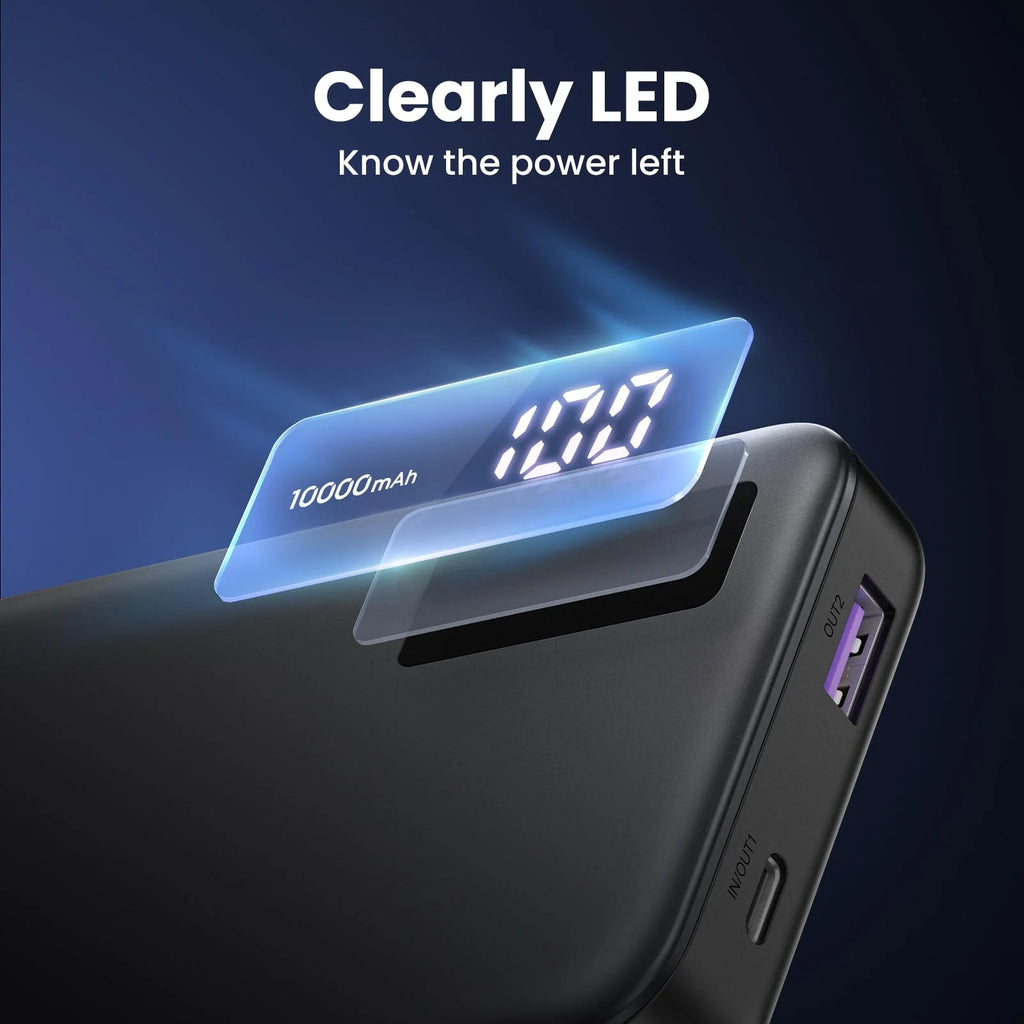 UGREEN PB311 25742 10000mAh 20W Two-Way Fast Charging Power Bank Black