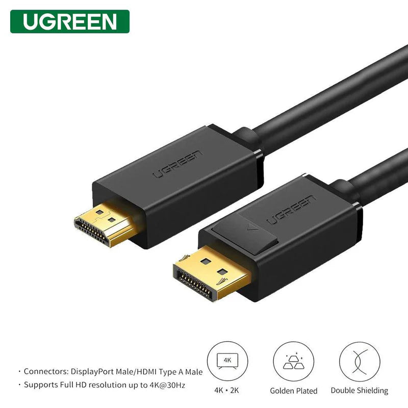 UGREEN DP101 10239 DisplayPort to HDMI Cable 4.9 ft Black