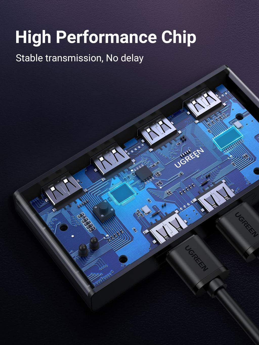 UGREEN US216 30768 2 In 4 Out USB 3.0 Sharing Switch Box