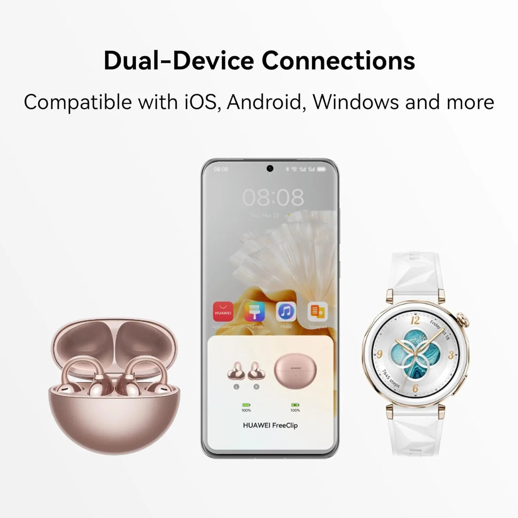 Huawei FreeClip Rose Gold Wireless Earbuds