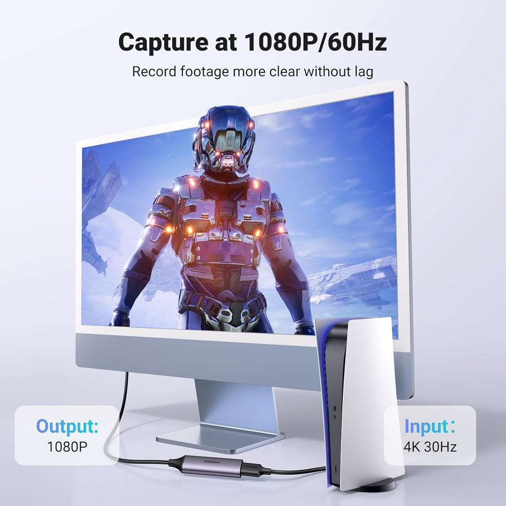 UGREEN CM716 25854 Full HD 1080P 60FPS Capture Card HDMI to USB A/Type C 4K Video Capture Card for Streaming