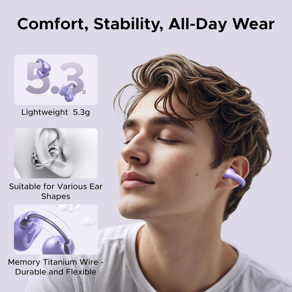 UGREEN HiTune S3 Open-Ear True Wireless Bluetooth Earbuds Purple WS209 55430