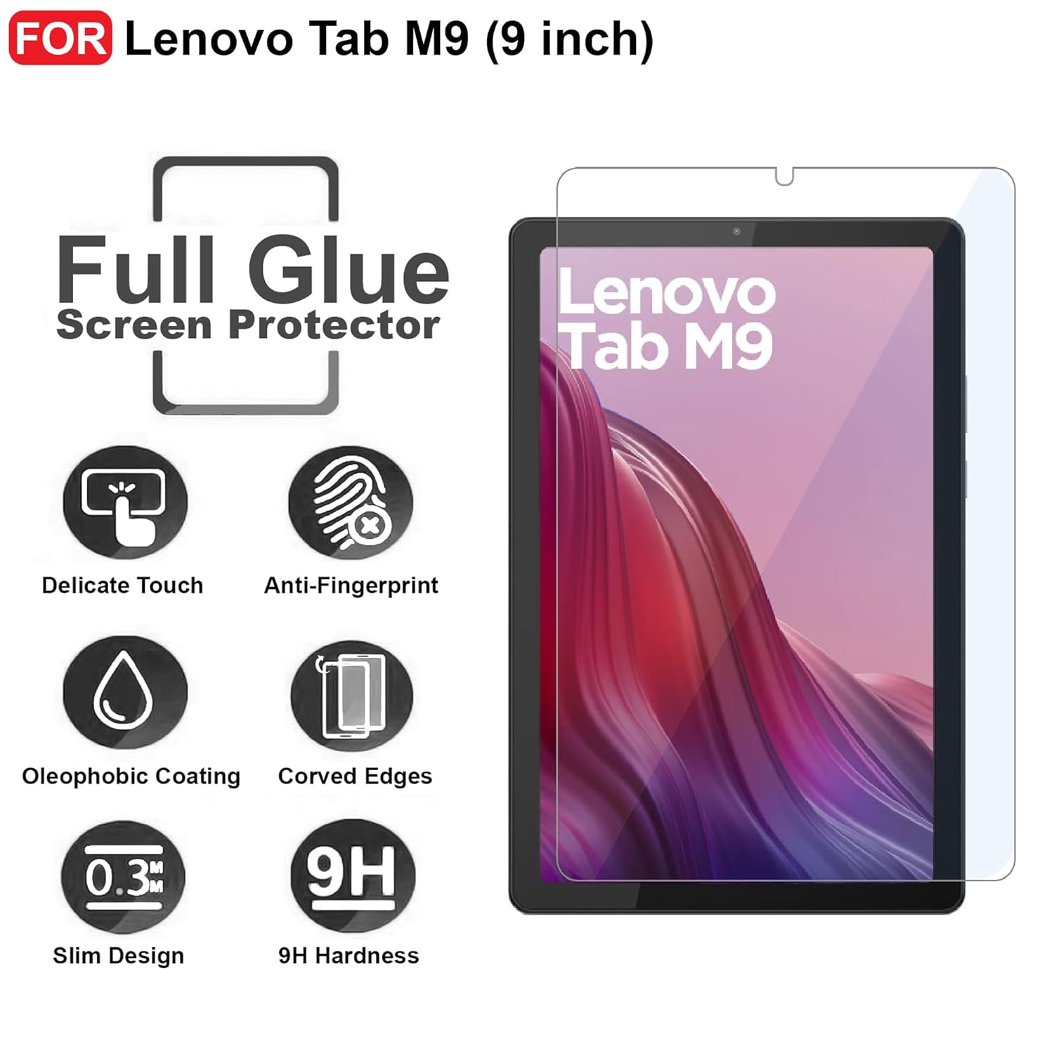 Lenovo Tab M9 9 Inch Tempered Glass Screen Protector