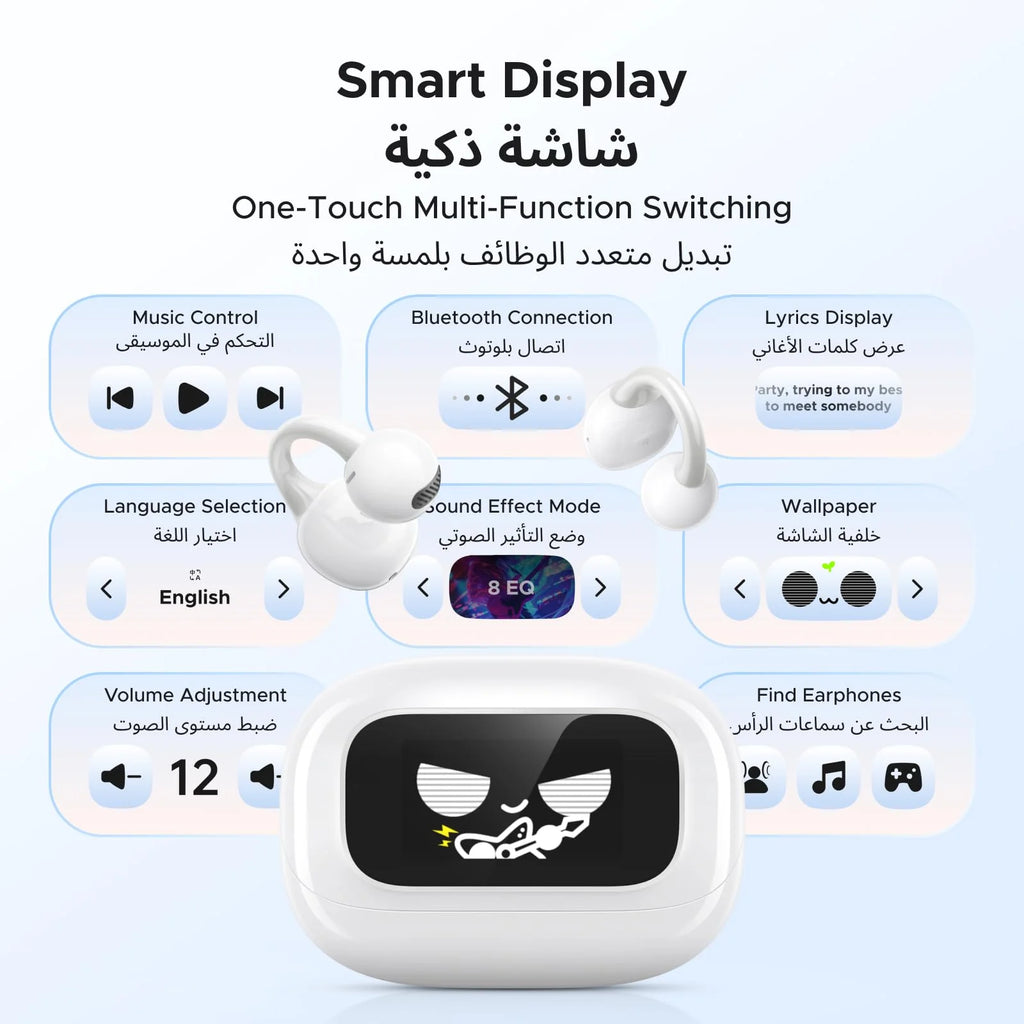 UGREEN ClipBuds Magic WS208 55136 True Wireless Earbuds with Smart Touchscreen White
