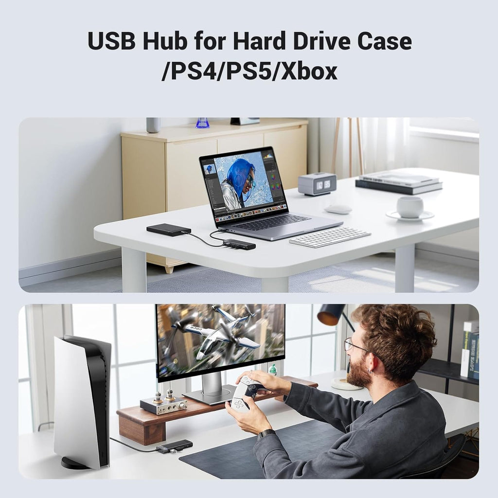 UGREEN CM219 15548 4-Port USB 3.0 Hub with USB-C Power Supply
