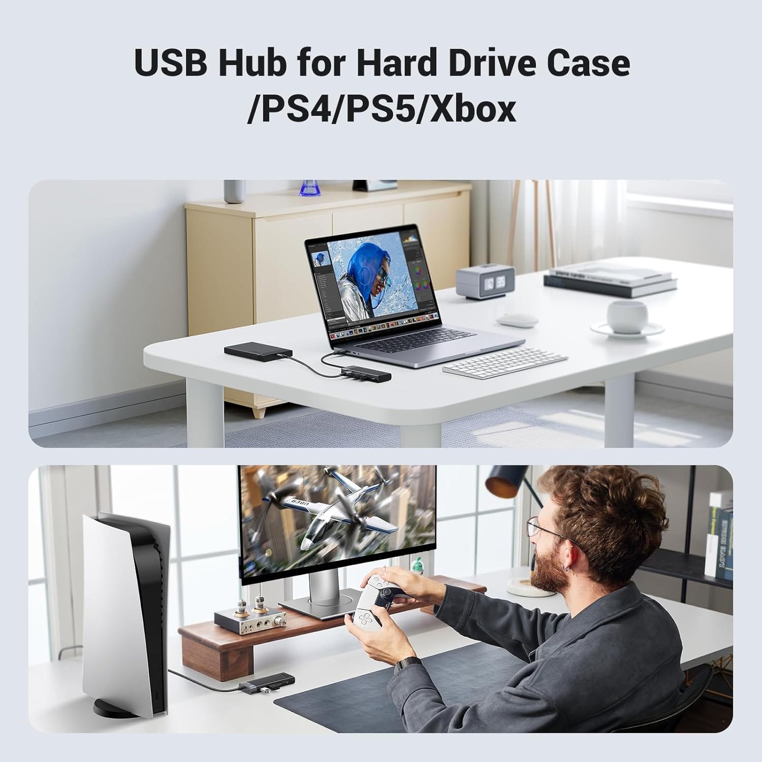 UGREEN CM219 15548 4-Port USB 3.0 Hub with USB-C Power Supply
