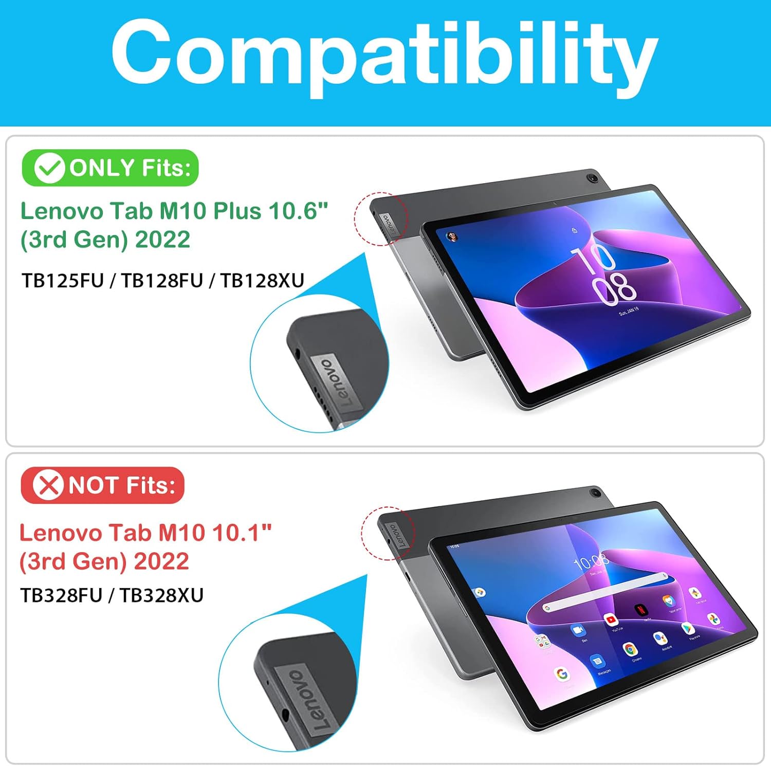 Lenovo Tab M10 Plus 10.6 Inch Tempered Glass Screen Protector
