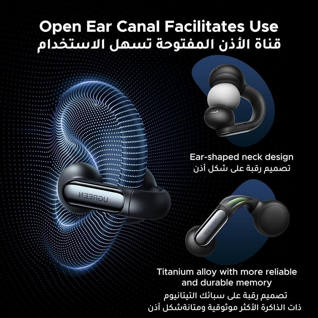 UGREEN HiTune S5 WS210 Open-Ear Wireless Earbuds with Noise Cancelling Black