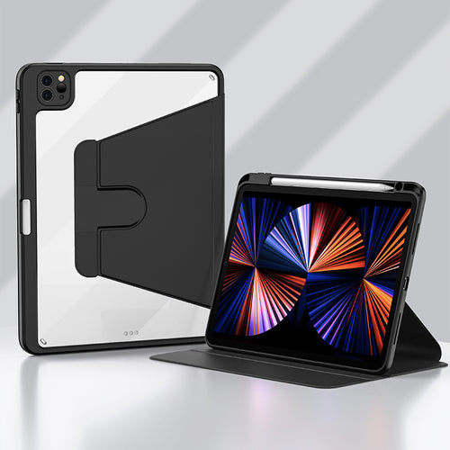 Acrylic 360 Rotation Case for iPad Air 13-inch M4 2025/2026 Transparent Clear
