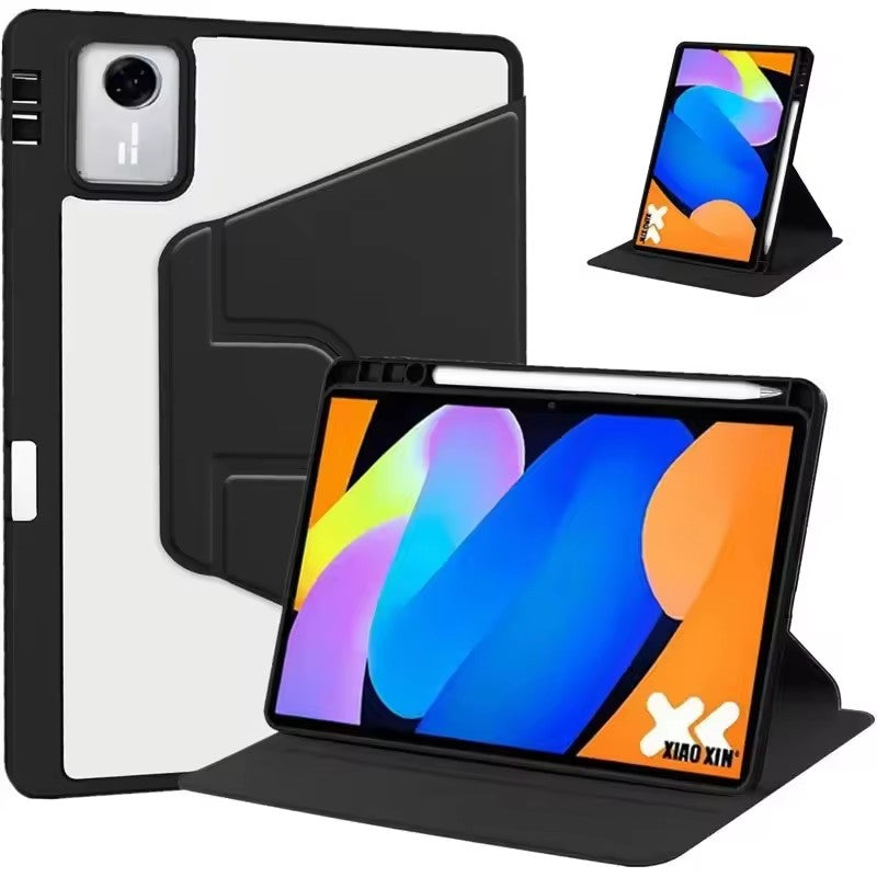 Acrylic 360 Rotation Case for Lenovo Tab M11 Transparent Clear Pencil Holder Cover