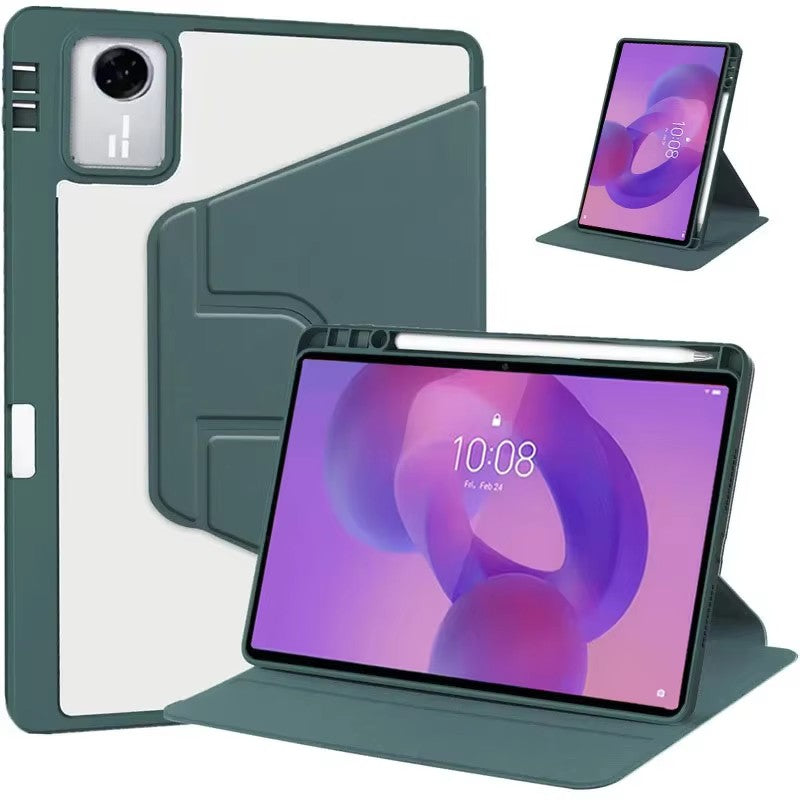Acrylic 360 Rotation Case for Lenovo Tab M11 Transparent Clear Pencil Holder Cover