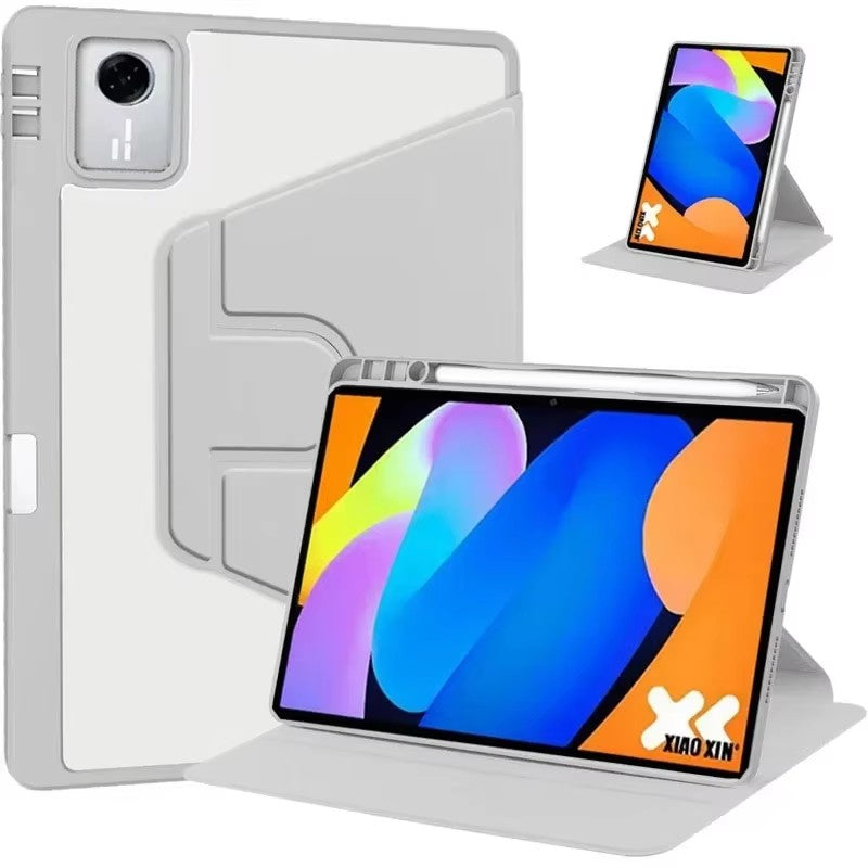 Acrylic 360 Rotation Case for Lenovo Tab M11 Transparent Clear Pencil Holder Cover