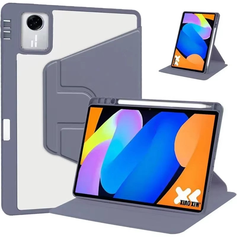 Acrylic 360 Rotation Case for Lenovo Tab M11 Transparent Clear Pencil Holder Cover