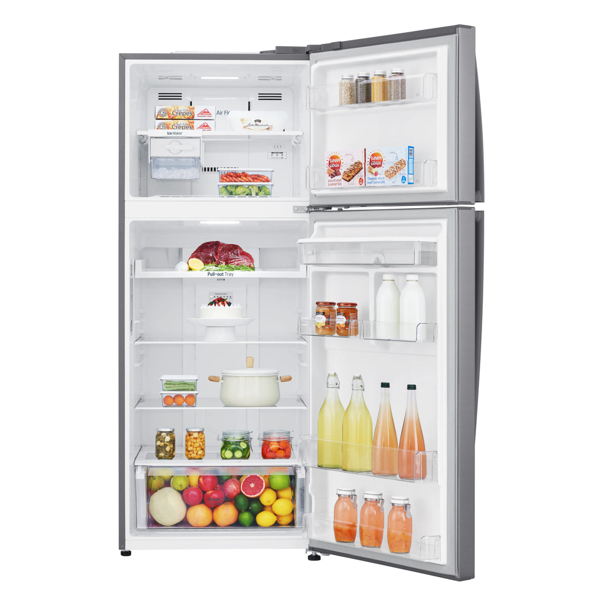LG GL-T652HLCM 15.5 cu. ft. Top Mount Freezer Refrigerator Metallic Silver