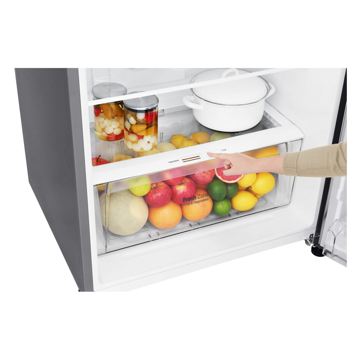 LG GL-T652HLCM 15.5 cu. ft. Top Mount Freezer Refrigerator Metallic Silver