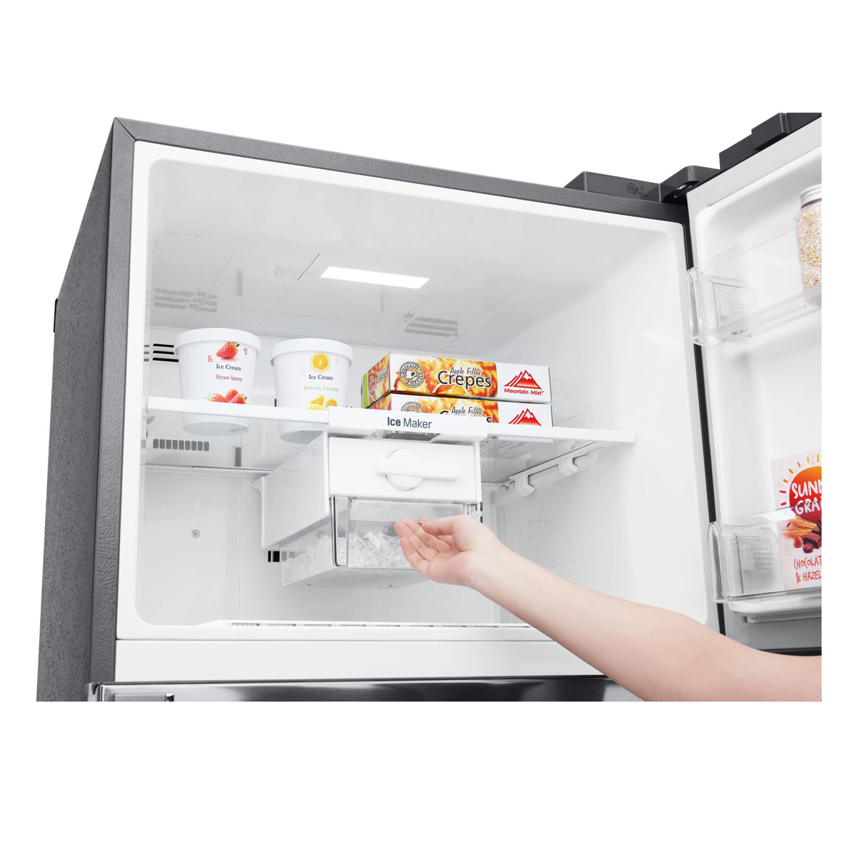 LG GL-T652HLCM 15.5 cu. ft. Top Mount Freezer Refrigerator Metallic Silver