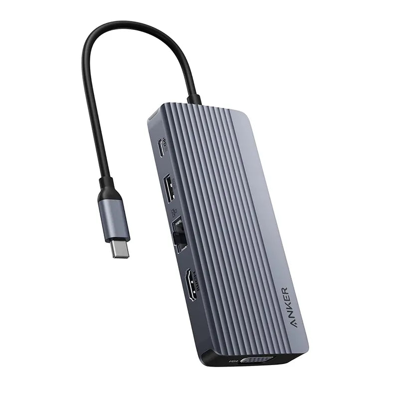 Anker USB-C Hub 10-in-1 Dual Display A83C2HA1 Gray