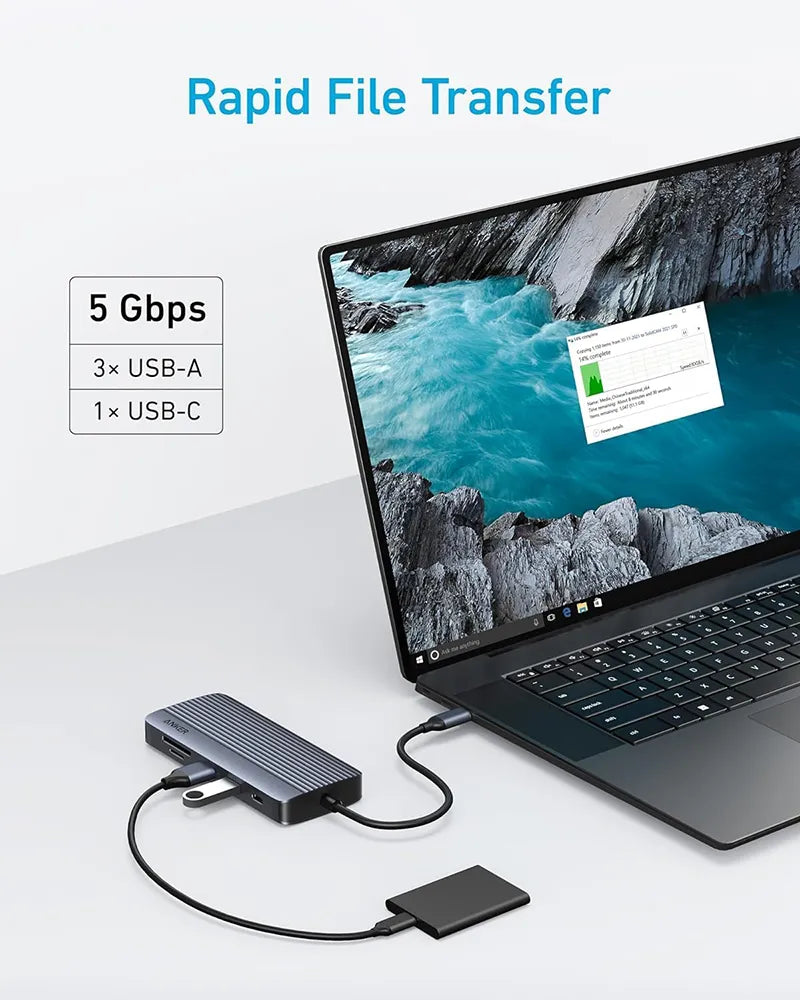 Anker USB-C Hub 10-in-1 Dual Display A83C2HA1 Gray